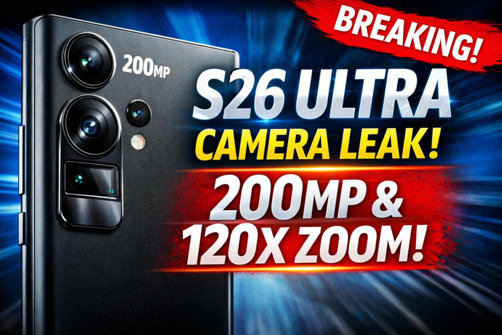 Samsung S26 Ultra camera upgrade, Samsung S26 Ultra full specifications leaked, Samsung S26 Ultra periscope zoom, Samsung S26 Ultra 200MP sensor, next Samsung flagship leak, Samsung S26 Ultra zoom test, Galaxy S26 Ultra early renders, Samsung 2025 smartphone lineup, S26 Ultra performance leak, Samsung S26 Ultra vs S25 Ultra